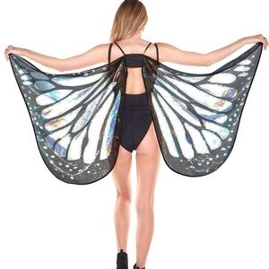 iHeartRaves Shimmer Butterfly Wings (Silver)